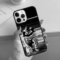 Coque iPhone 12 Rugby - Portrait Noir et Blanc