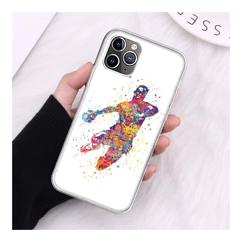 Coque iPhone 13 mini Aquarelle Handball